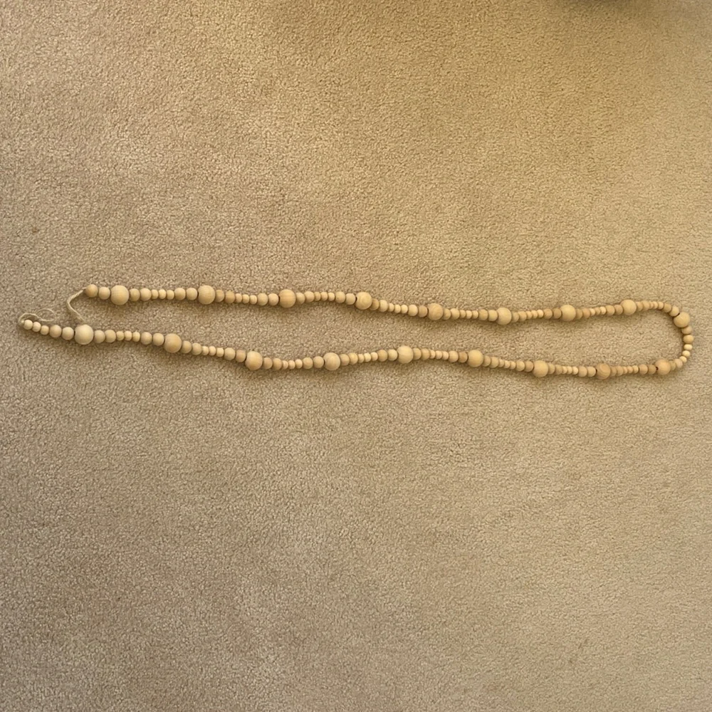 Natural Wooden Bead Garland